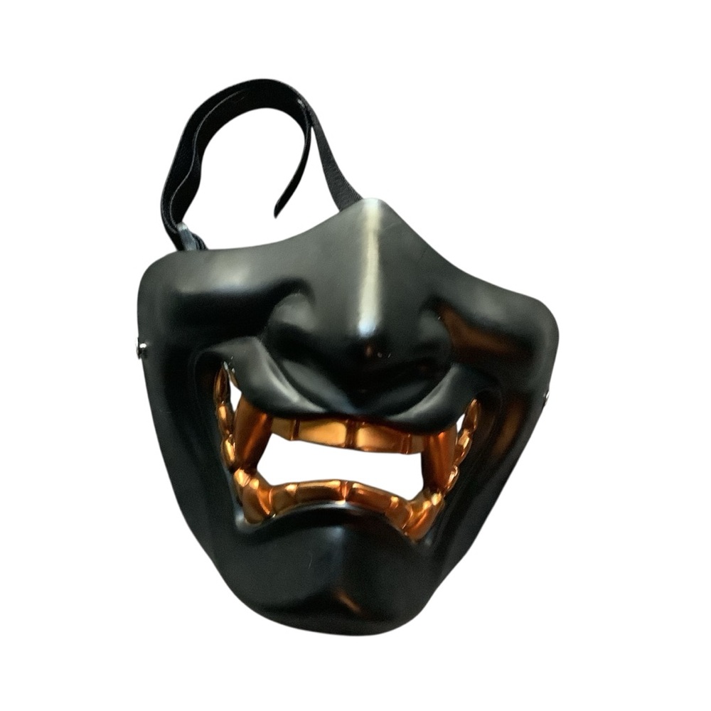Black and Gold Mask with adjustable strap